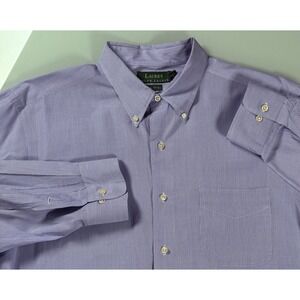 Lauren Ralph Lauren Mens XL Blue Stripe Long Sleeve‎ button Down Casual Shirt